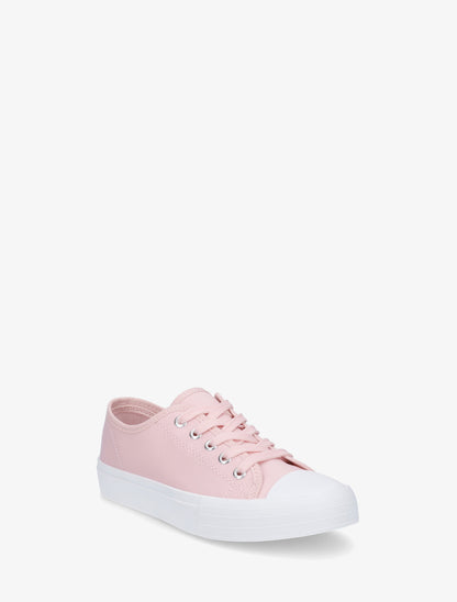 Tennis unis en toile - Rose - 2