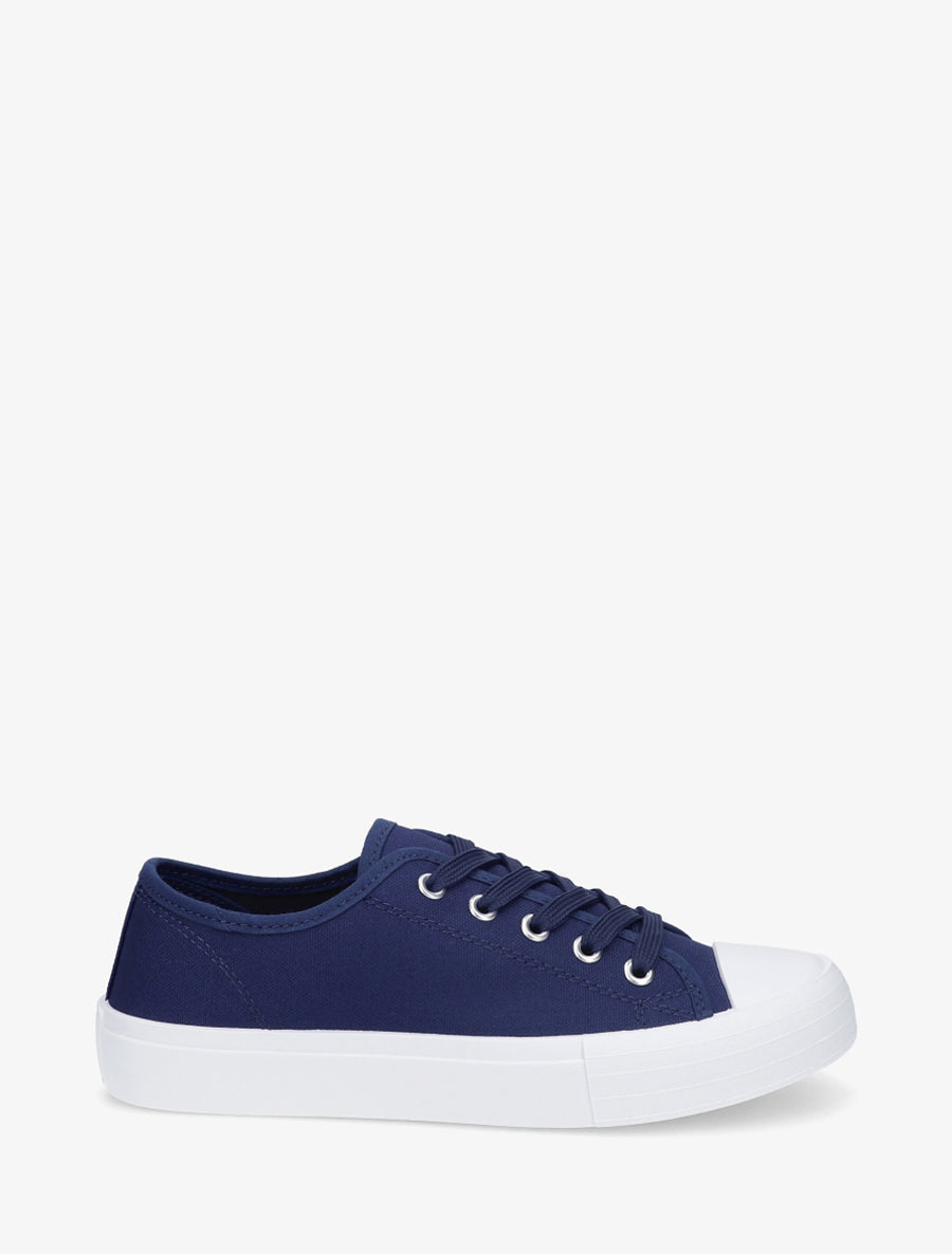 Tennis unis en toile - Marine - 1