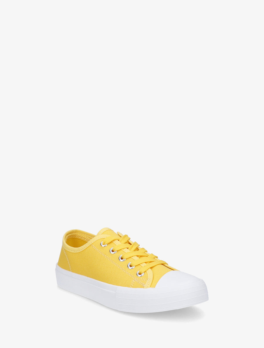 Tennis unis en toile - Jaune - 2