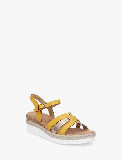 Sandales à semelle compensée ornée d&