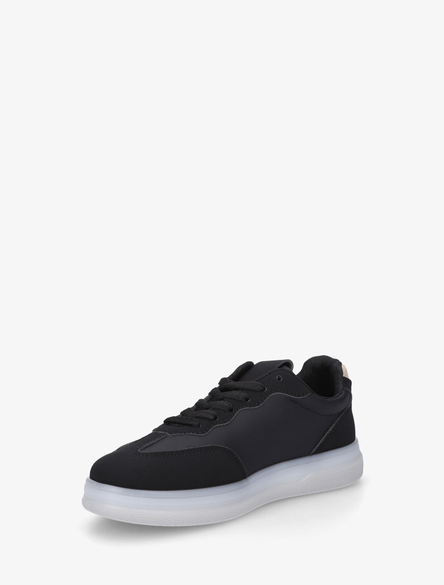 Tennis en simili à empiècement graphique - Noir - 3