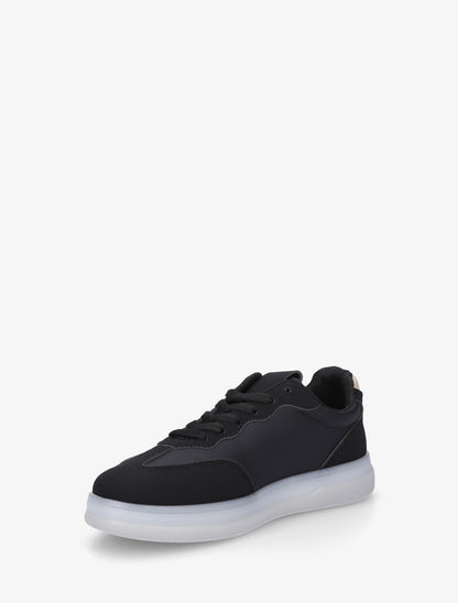 Tennis en simili à empiècement graphique - Noir - 3