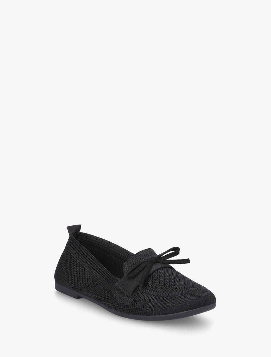 Mocassins en tissu à noeud - Noir - 2