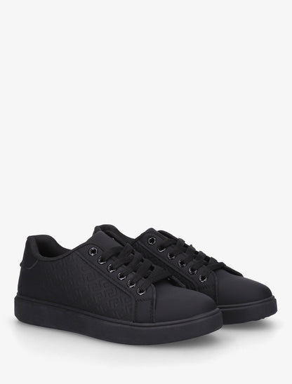 Sneakers plates à imprimé graphique - Noir - 4