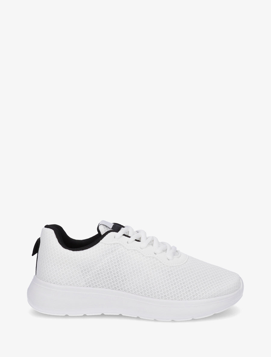 Sneakers unies en mesh - Blanc - 1