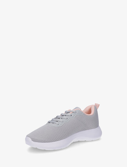 Sneakers unies en mesh - Gris - 3