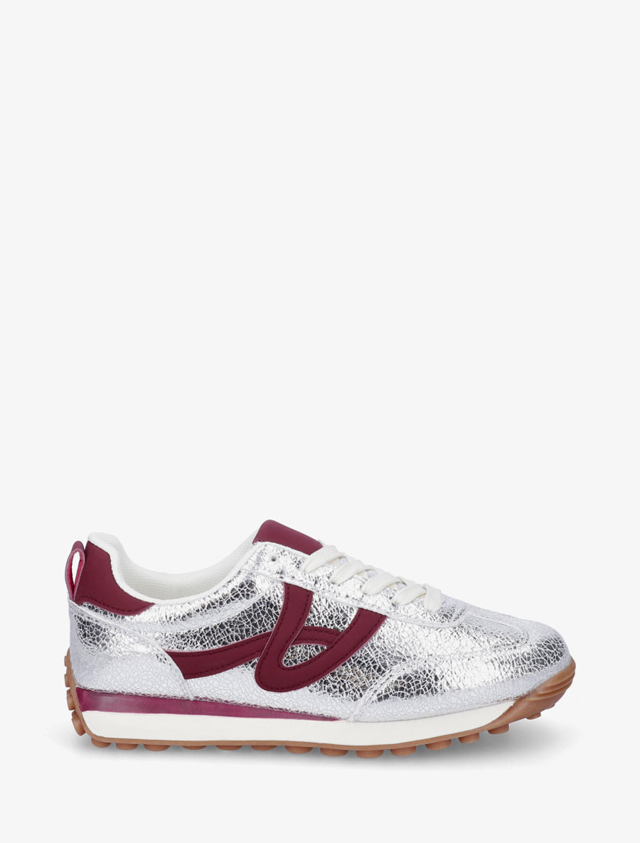 Sneakers irisées à détails contrastants - Argent - 1