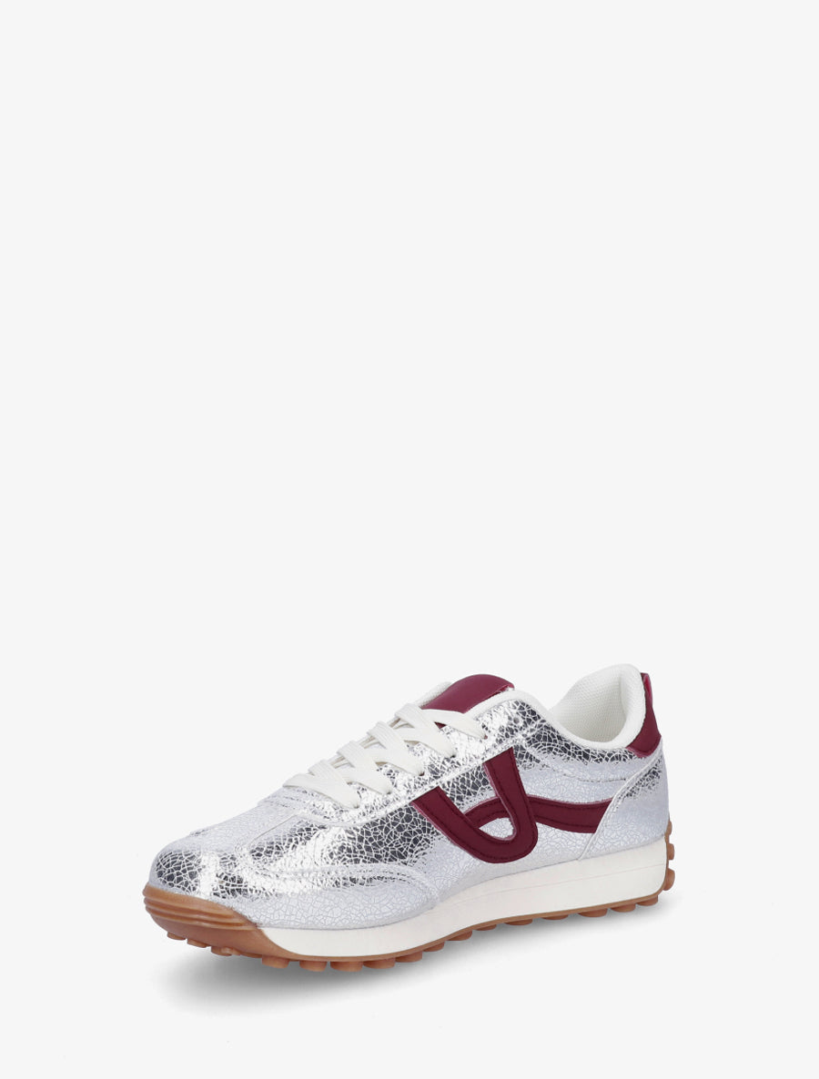 Sneakers irisées à détails contrastants - Argent - 3