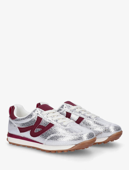 Sneakers irisées à détails contrastants - Argent - 4