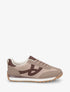 Sneakers en suédine à détails contrastants - Taupe - 1