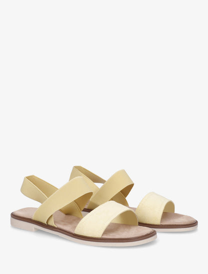 Sandales à tour de cheville élastiquée - Jaune - 4