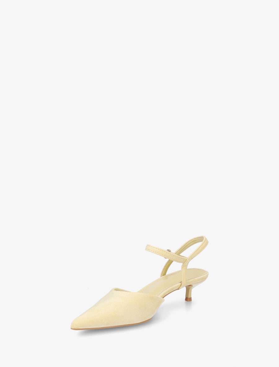 Escarpins en suédine à bout pointu - Jaune - 3