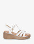 Sandales compensées style salomé - Blanc - 1