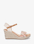 Sandales compensées à bride effet paille tissé - Multicolore - 1