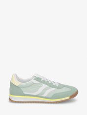 Sneakers classiche con bande dentellate - Verde mandorla