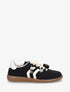 Sneakers à empiècement fleurs et bandes contrastantes - Noir - 1
