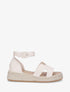 Sandales en simili style espadrilles - Beige - 1