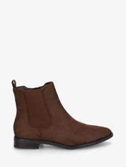 Bottines en suédine à bouts pointus - Chocolat - 1