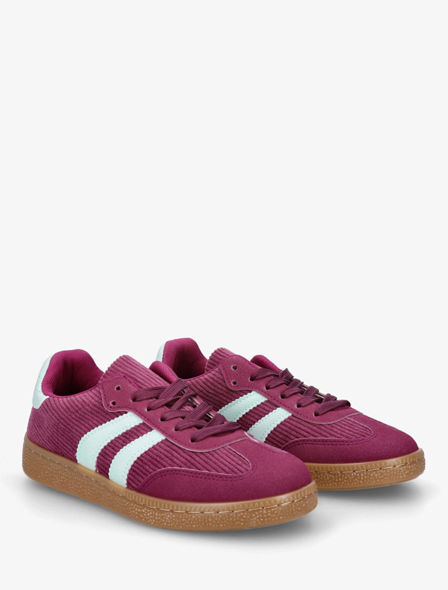 Sneakers en tissu côtelé - Violet - 4