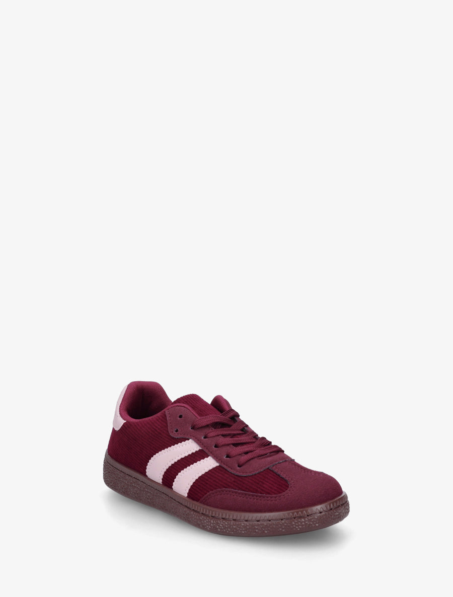 Sneakers en tissu côtelé - Lie de vin - 2