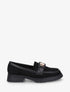 Mocassins en suédine à boucle décorative - Noir - 1