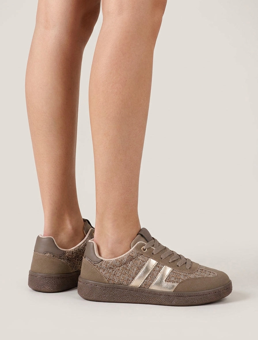 Sneakers in tweed e camoscio - Talpa