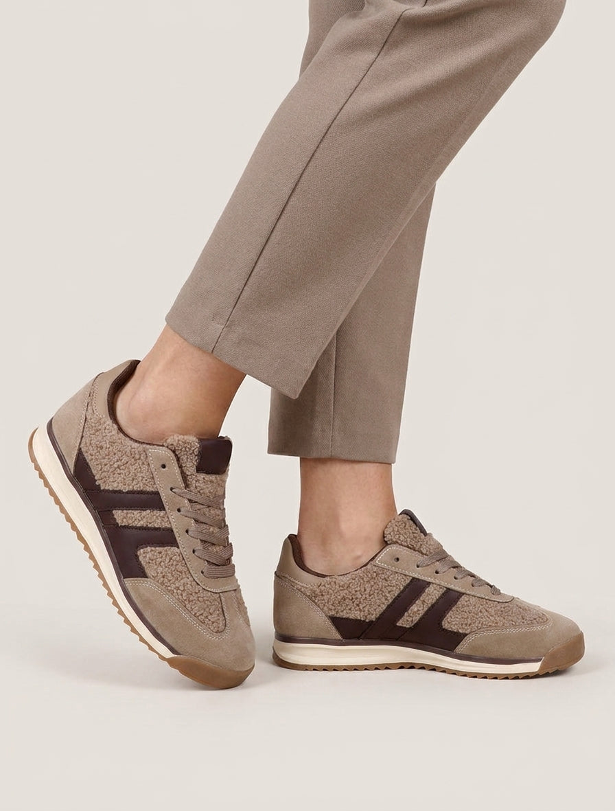 Scarpe da ginnastica in tessuto stile lana bouclé - Talpa