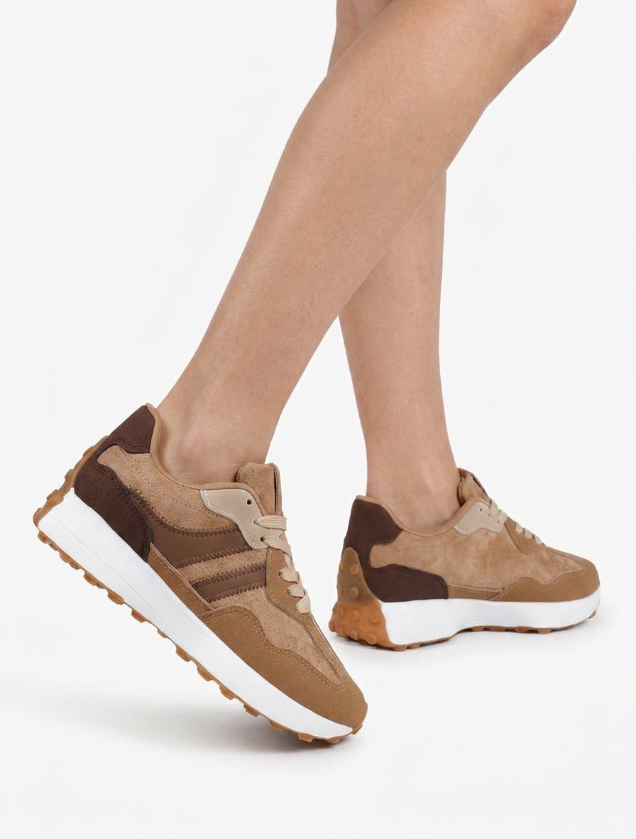 Scarpe da ginnastica bicolori e bimateriale - Chameau