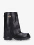 Bottines renversées à sangle et bijou - Noir - 1
