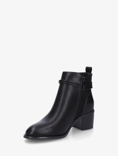 Bottines en simili et suédine - Noir - 3