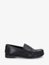 Mocassins unis en simili - Noir - 1