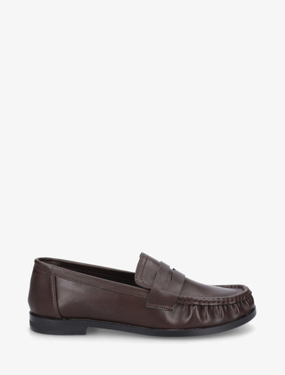 Mocassins unis en simili - Marron - 1