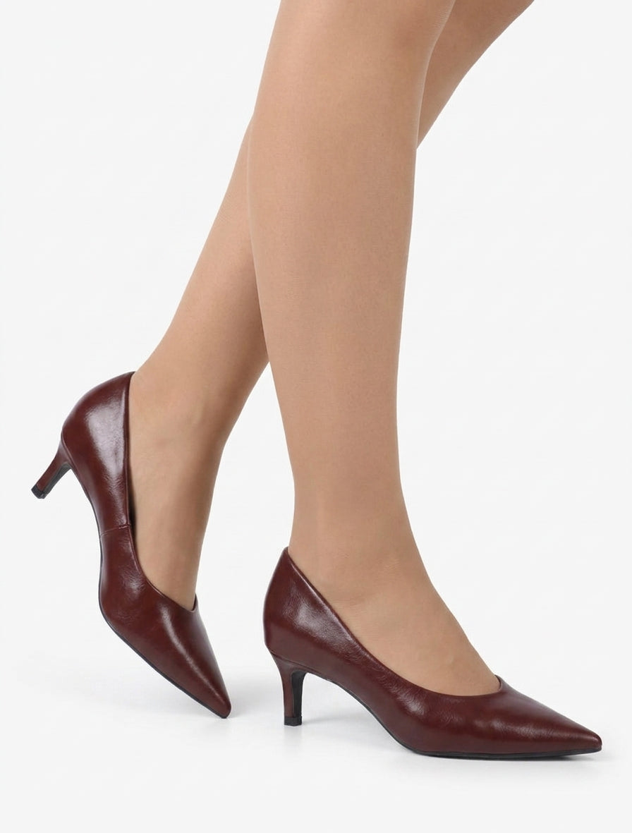 Décolleté a spillo con punta affilata - Feccia di vino