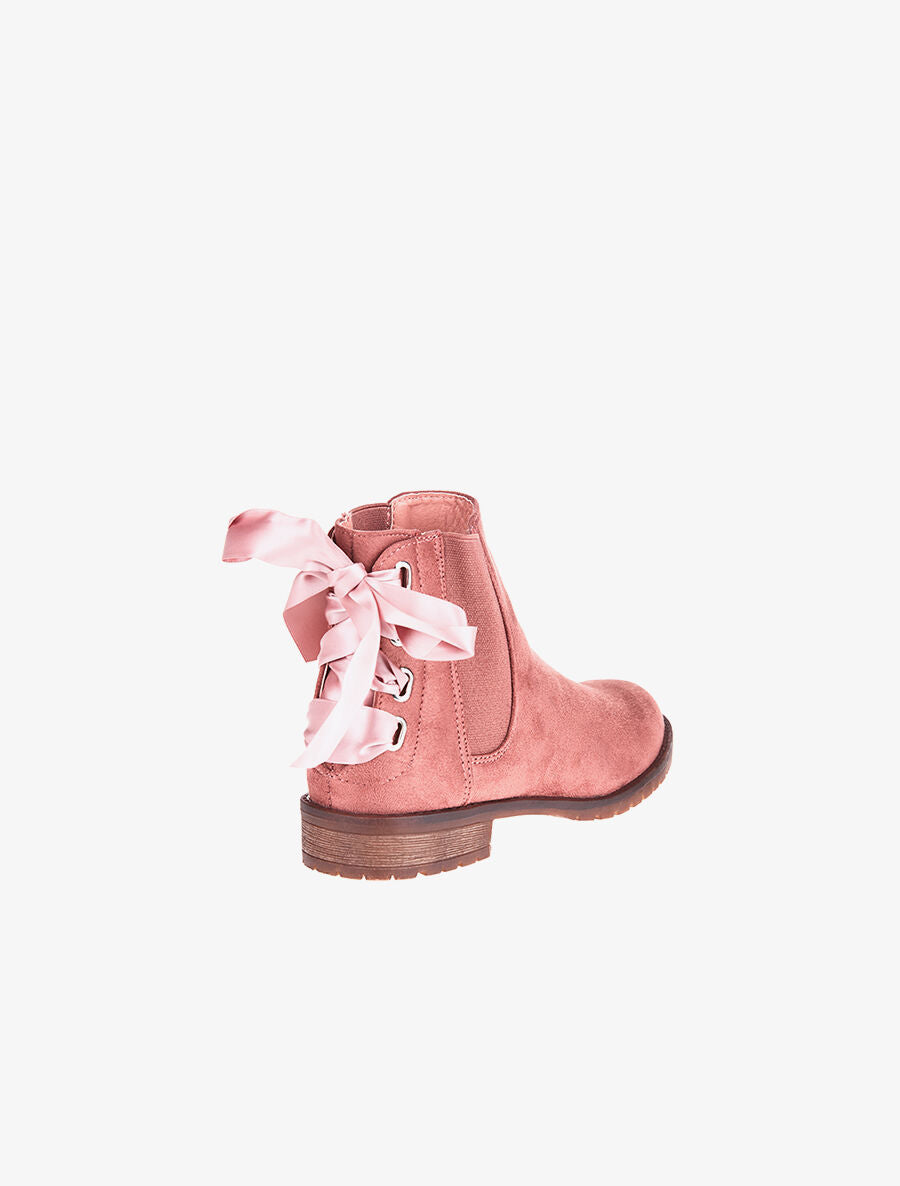 Chelseas suédine noeud ruban - rose - 4