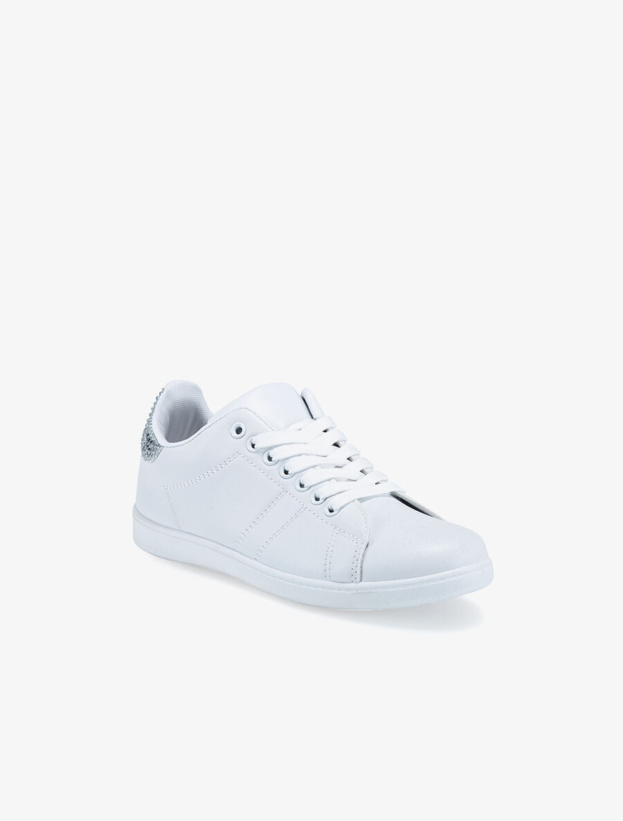 Sneakers strassées - Argent/blanc - 2