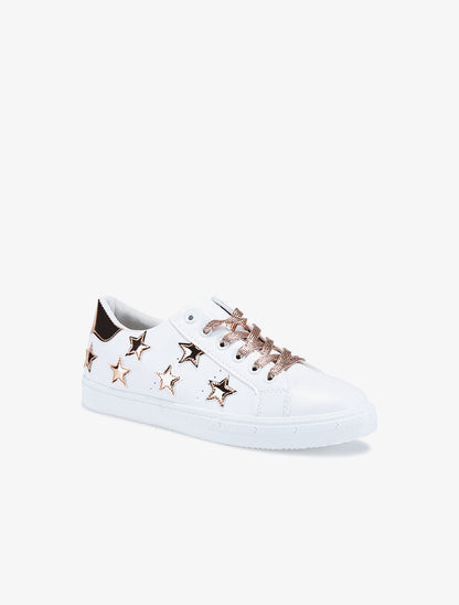 Sneakers étoiles - cuivre/blanc - 2