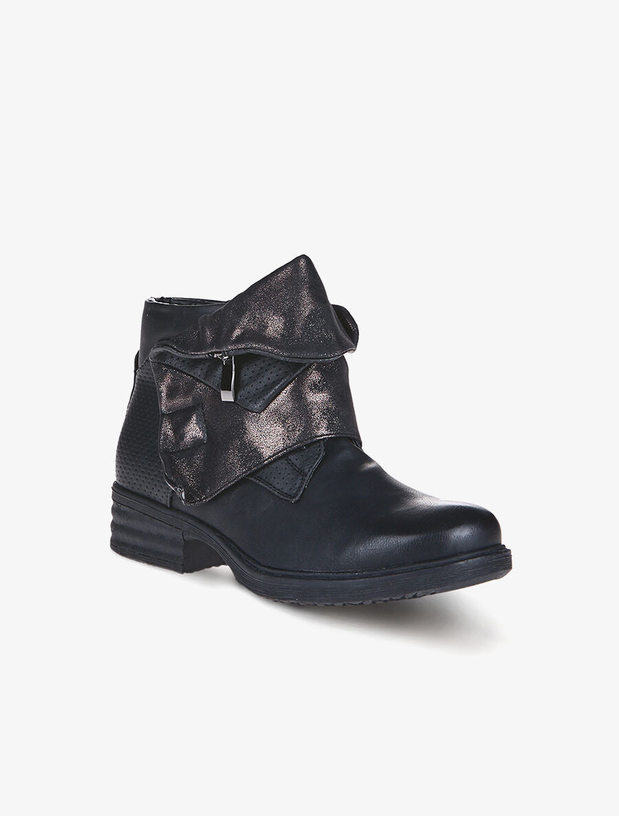 Boots revers rabattu - Noir - 2