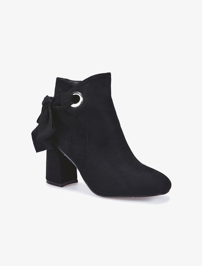 Bottines ruban au dos - noir - 2