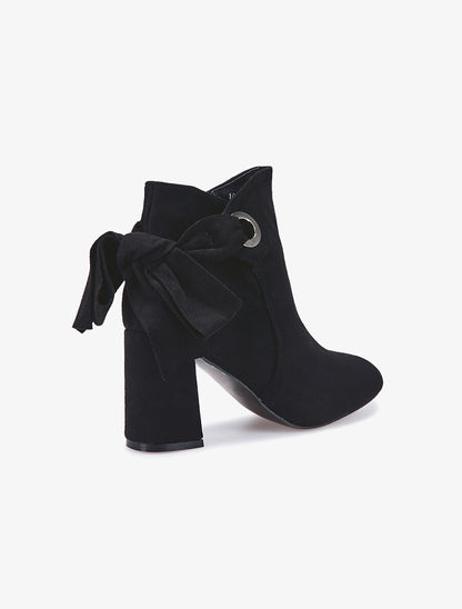 Bottines ruban au dos - noir - 4