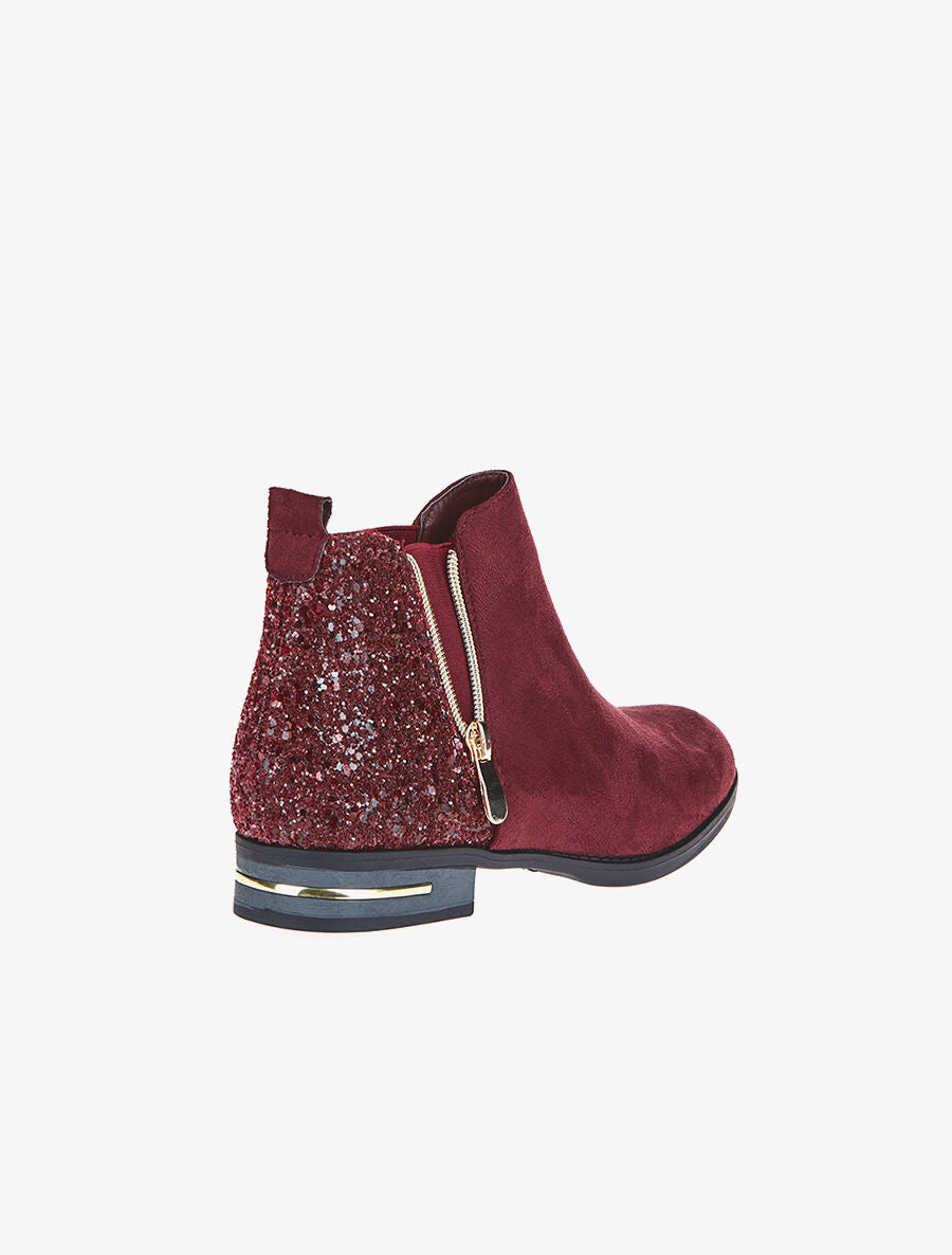 Chelseas arrière à paillettes - bordeaux - 4