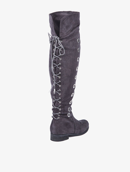 Cuissardes dos corset - gris foncé - 4