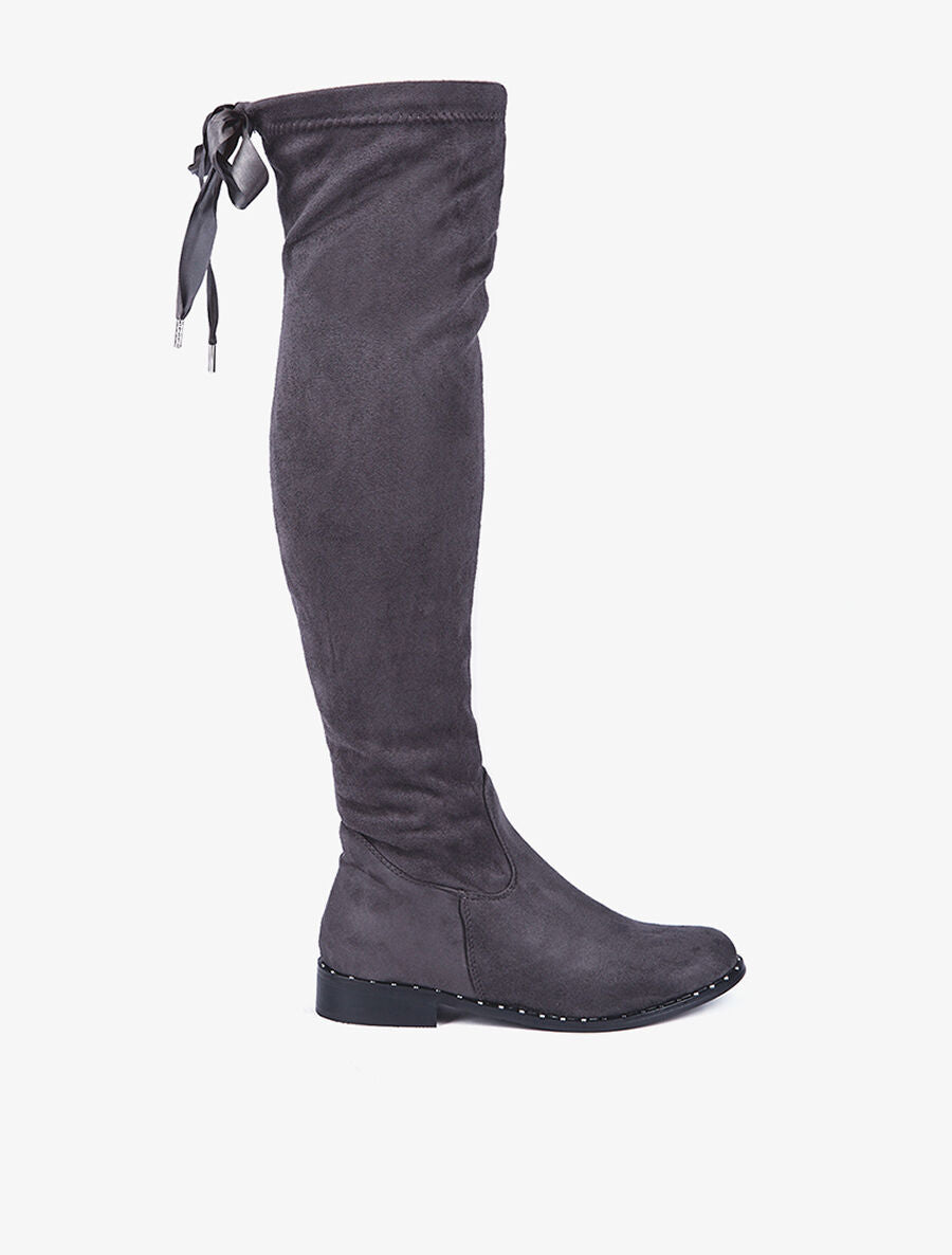 Cuissardes semelles à clous - gris foncé - 1