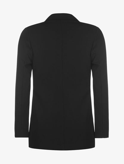 Veste longue doublure dentelle - noir - 2