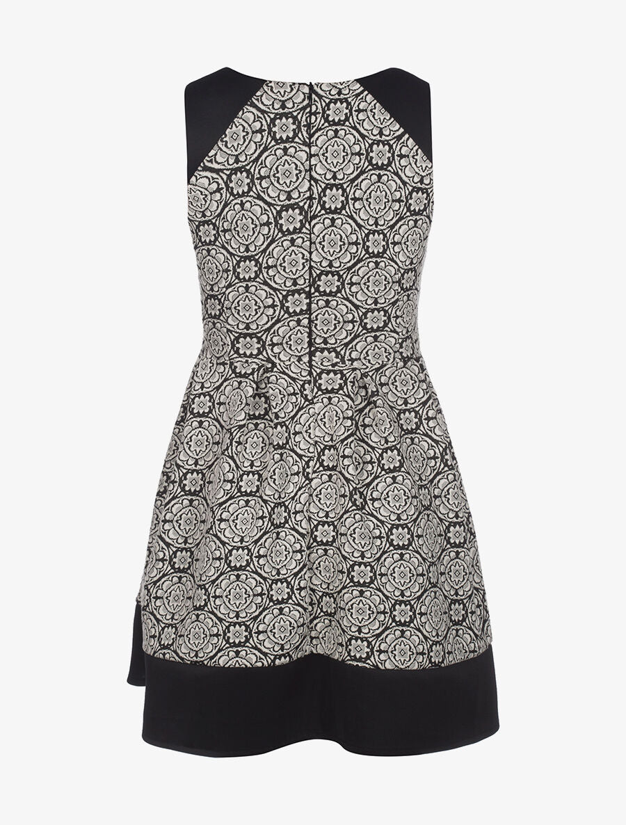 Robe à motifs bicolore - noir - 2