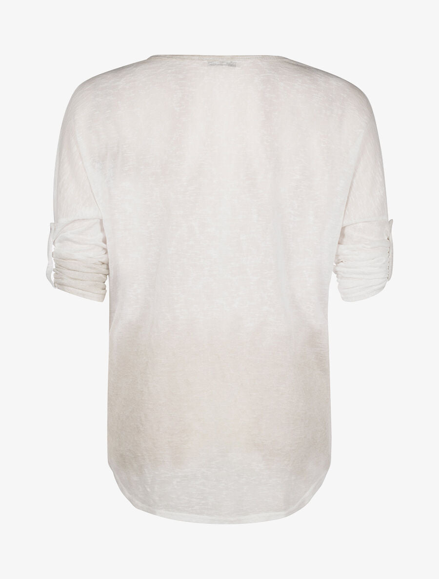 Top ample motif étoile - blanc - 2
