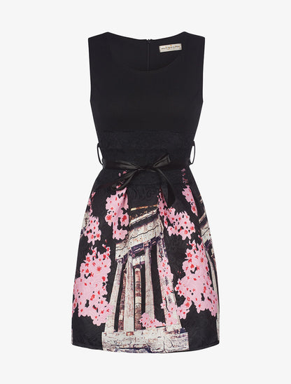 Robe bas motifs - noir - 1