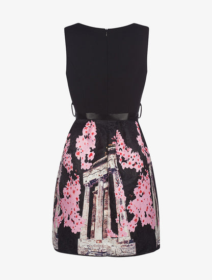 Robe bas motifs - noir - 2