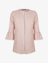 Veste longue manches à volant - rose - 1