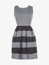 Robe bandes et mini zig-zag - gris - 3
