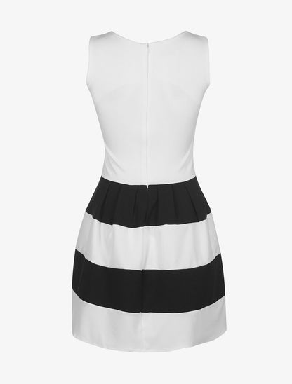 Robe bicolore - blanc - 2